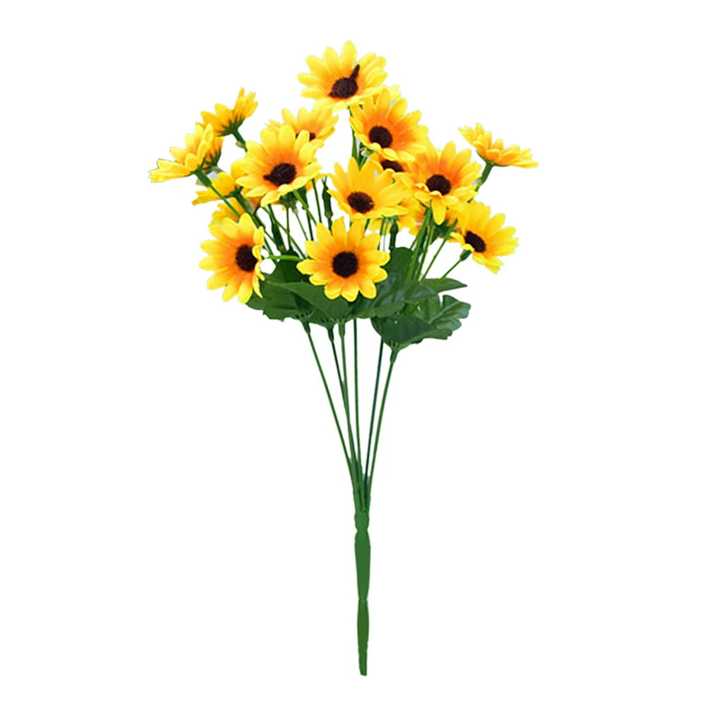 24 Heads Artificial Sunflower Flowers Fake Flowers DIY Wedding Bouquet