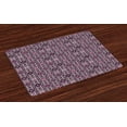 thumbnail image 1 of Ambesonne Purple Place Mats Set of 4, Flowering Nature Motifs, Standard Size, Violet Beige Black, 1 of 4