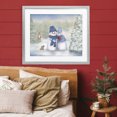 thumbnail image 2 of Stupell Industries Snow In Love Snowman Couple Gray Framed Print Under Glass, design by Lynn Kellan, 17 x 21, 2 of 10