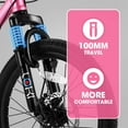 thumbnail image 5 of iRerts 20" Mountain Bike, 7 Speed, Front Suspension, Disc Brake, High Steel Frame, Pink, 5 of 9