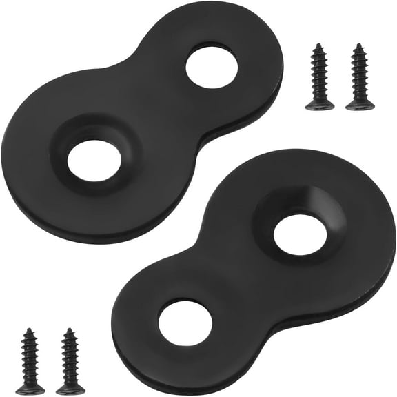 20pcs Figure 8 Fastener Table Top Fasteners, Heavy Duty Desk Top Fastener Clip Tabletop Connector Bracket, Black