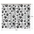thumbnail image 5 of Pet Paw Print and Bone Shower Curtain 84"x72" ,Bathroom Decorative Shower Curtains Set with 12 Hooks,Modern Waterproof Washable Shower Curtain, 5 of 6
