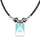 thumbnail image 1 of happy easter festival blue bunny pattern collar a mano colgante de cuerda de cuero Unbranded M, 1 of 3