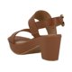 thumbnail image 4 of Zapatillas Mujer Casuales Bajas Tacón Bloque Playa Caribe Negras cafe 22, 4 of 4