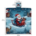 thumbnail image 2 of Christmas Canvas Beach Blanket Picnic Mat - Oversized Waterproof Outdoor Camping Mat - Travel, Hiking, and Sports - Portable Lightweight Foldable Mat for Family and Friends Gathering, 2 of 6
