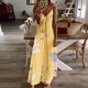 thumbnail image 1 of ICHUANYI Clearance Women's Summer Fashion Printed V-Neck Sleeveless Suspenders Pullover Dress(Yellow, L) ICHUANYI WER2023081108918, 1 of 5
