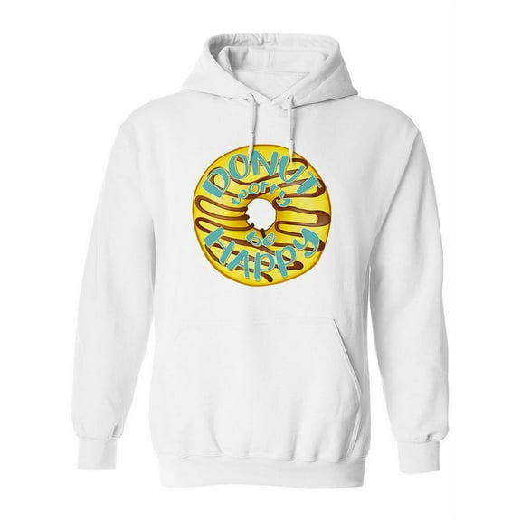 Donut Worry And Be Happy Hoodie Women -SPIdeals Designs, Female XX-Large