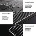 thumbnail image 4 of Fast Food Rectangular Grill Dish Rack Cooking and Cooling Rack Square Rack Dish Rack with Net Mesh Feet (Single Net 16x26cm), 4 of 5