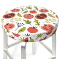 thumbnail image 3 of KLL Tomatoes Round Bar Chair Cushion Cover 13 inch ,Bar Stool Protector with Elastic, Soft Washable, 3 of 6