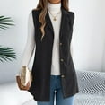 thumbnail image 6 of WTOBBY Women's Corduroy Vest Jacket, Sleeveless Lapel Button Front, Solid Color Casual Tank, Vintage Style Outerwear, Perfect for Layering in Fall and Winter,Black L, 6 of 8