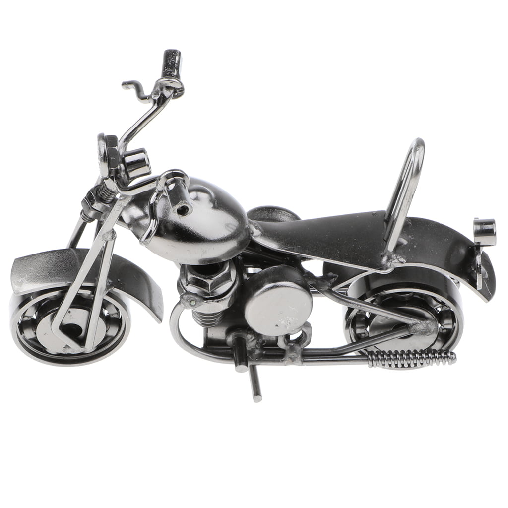 Retro Metal Art Craft Motorcycle Sculpture Model Collection Tricycle Motor 