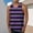 Purple, variant on Mens Tank Tops Summer Qiggri Men Stripe Printed Casual Sports Elastic Fashionable T-Shirt Round-Neck Top
