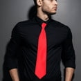 thumbnail image 2 of Corbata de camisa estrecha con nudo libre para mujer, corbata de cuello, corbata de uniforme, decoración de graduación, 2 of 8
