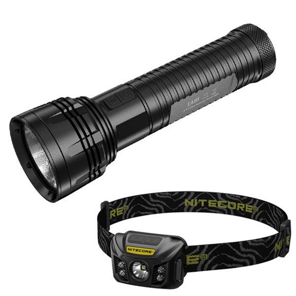 Combo: Nitecore EA81 Flashlight -2150Lm   Nitecore NU30 Rechargeable Headlamp