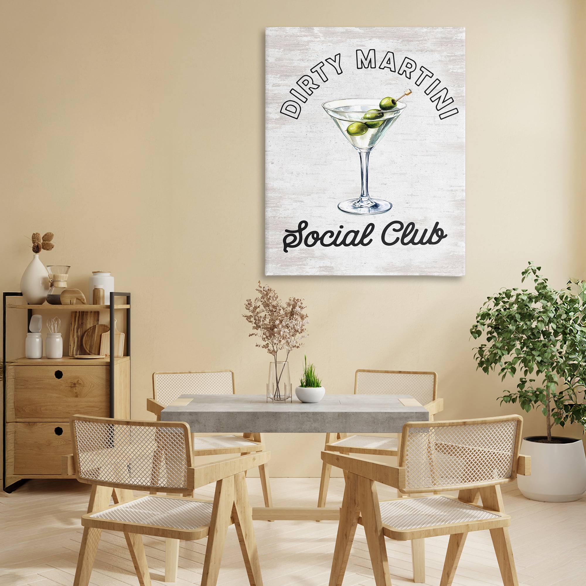 Stupell Industries Dirty Martini Social Club Canvas Wall Art, design by Lettered and Lined