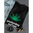 thumbnail image 3 of "NOW" Is The Moment, Lotus Flower Women Black T-Shirt, Female XX-Large, 3 of 4