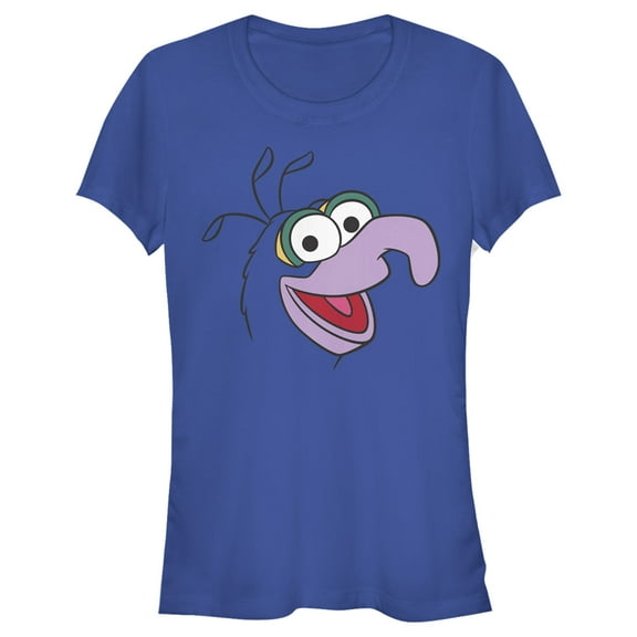 Junior's The Muppets Gonzo Face Graphic Tee Royal Blue Medium