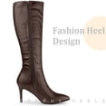 thumbnail image 4 of Unique Bargains Pointed Toe Side Zipper Stiletto Heel Knee High Boots for Women, 4 of 6