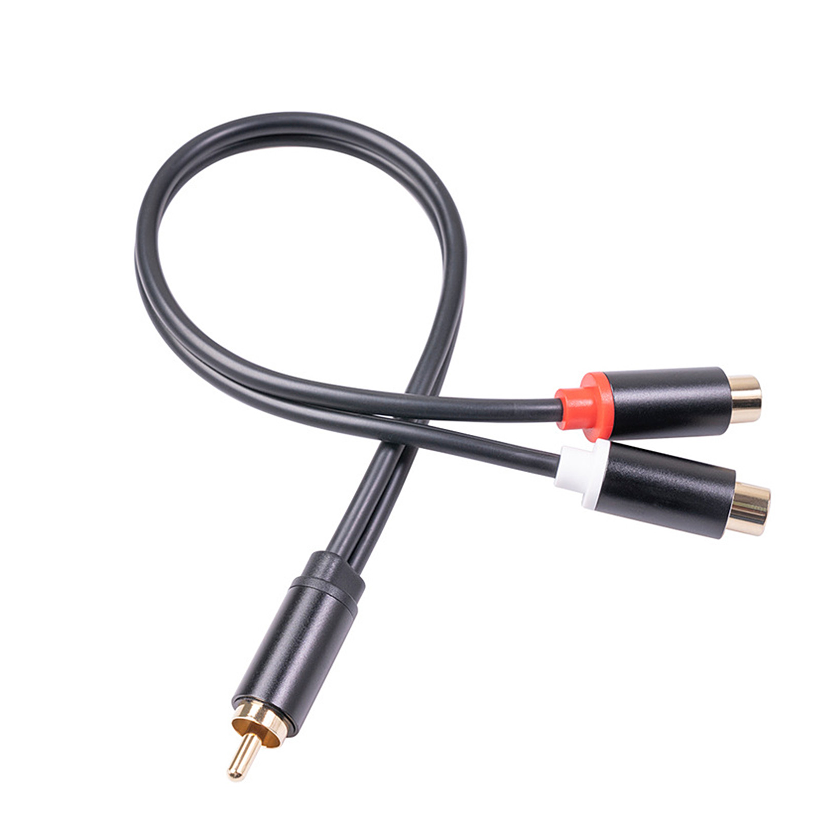 ammoon Audio Cable,Cable Plated To 2 Female 2 Female Stereo 1 Male To Audio Cable Y-adapter Splitter Cable Rca Audio Y-adapter Male To 2 Cable Rca Stereo O Cable Rca O Y-adapter Qisuo Eryue - image 2 of 6