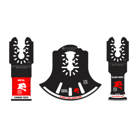 UPC: 0008925155621 | Freud DOU3BS Bi-Metal Oscillating Tool Blade Set  For Various Cuts  3-Pc. – Quantity 1
