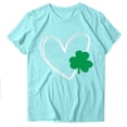 thumbnail image 1 of QIPOPIQ T-Shirts à Manches Courtes pour Femmes Col Rond T-Shirts de la Saint-Patrick T-Shirt Trèfle de la Saint-Patrick T-Shirt Vert T-Shirts Chanceux T-Shirts de Vacances T-Shirts Graphiques Offres, 1 of 3