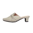 thumbnail image 3 of Claudia (LC9039) Women Wide Width Casual Dress Mule BEIGE 11, 3 of 6