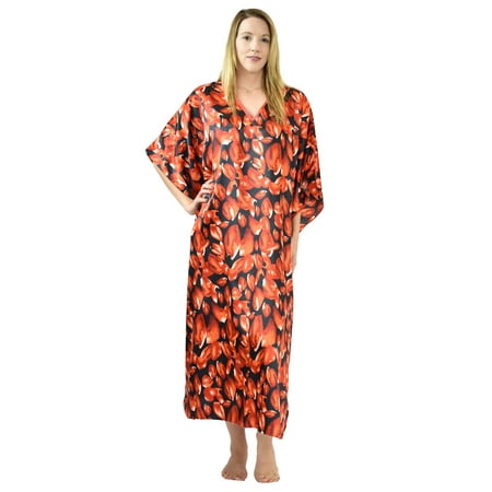 - Up2date Fashion's Women's Caftan / Kaftan / Muumuu / Mumu, Rose Petals Shower Print