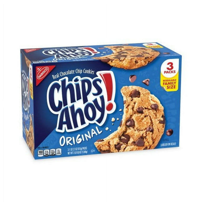 Chips Ahoy Chocolate Chip Cookies, 3 Resealable Bags, 3 lb 6.6 oz Box, Ships in 1-3 Business Days Chips Ahoy Chocolate Chip Cookies, 3 Resealable Bags, 3 lb 6.6 oz Box, Ships in 1-3 Business Days