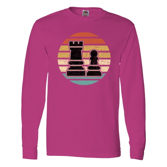 Inktastic Chess Player Retro Sunset Long Sleeve T-Shirt