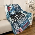 thumbnail image 6 of Pilot Throw Airplane College Blanket, Pilot Gifts for Pilot, Soft Fuzzy Flannel Throw Blanket Lightweight Warm Blanket for Kids Adult Bed, Sofa, Bed Room Decoration 50"x60", 6 of 6