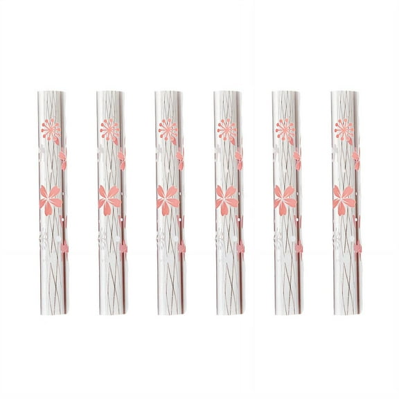 ACDANC 6Pcs Reusable Straws Attractive Design Glass Straws Easy to Clean Reusable Straws Travel Style1