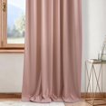thumbnail image 6 of Dusty Pink Velvet Curtains 84" Length for Girl Nursery - Soft and Thick Window Treatments Elegant Home Decor for Farmhouse Style Thermal Insulated Blackout, 52" Wide, 2 PCs, 6 of 8