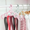 thumbnail image 6 of Space Saving Hangers,Plastic Scarf Rack,9 Hole Wardrobe Closet Organizer,Home and Dormitory Student Closet Storage Hanger, 6 of 8