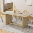 thumbnail image 7 of 70.8-Inch Dining Table for 6-8, Large Rectangle Kitchen Table with Flute Wood Base, Modern Farmhouse Long Dinner Table for Dining Room, Kitchen, Living Room, Apartment, 7 of 7