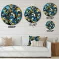 thumbnail image 5 of Designart "Abstracted Realms in Blue and Yellow II" Abstract Oversized Wall Clock, 5 of 5