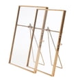 thumbnail image 1 of GUOOL 2-Pack Metal Glass Freestanding Photo Picture Frame Wedding Favor Gift 4x6in, 1 of 9