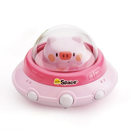 Baby Press and Go Cars, 4 Pack Space-Themed Animal Toy Vehicles for Toddlers Age 1-3, Crawling Development Toys