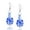 Blue, variant on Murano Inspired Sterling Silver Blue and White Swirl Glass Earrings