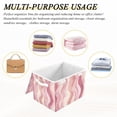 thumbnail image 6 of Yayeee Collapsible Cube Storage Bin with Lid Fabric Closet Decorative Basket with Handles, Soft Brown Pattern, 6 of 7