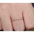 thumbnail image 5 of HeartsAndYou 3ct Natural Blue Aquamarine Bridal Set Stylish Band Ring 14k SOLID Rose Gold, 5 of 9