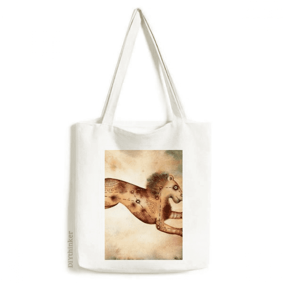 July August Leo Constellation Zodiac Tote Canvas Bag Shopping Satchel Casual Handbag