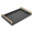 Dark Grey, variant on Dark Grey Faux Leather Shagreen Large Serving Tray With Brushed Stainless Steel Handles