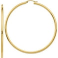 thumbnail image 1 of 14K Yellow Gold Hoop Earrings (70 X 2.25) Made In Peru tf551, 1 of 6