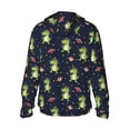 thumbnail image 3 of Uemuo Dinosaur Astronaut Pattern Women's Full Zip UPF 50+ Sun Protection Hoodie Jacket Long Sleeve Sun Shirt Hiking Outdoor Performance with Pockets-Medium, 3 of 9