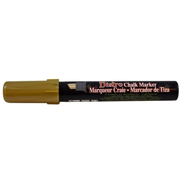 Marvy Uchida Chisel Tip Chalk Marker, Gold Metallic, 1/Pack