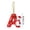 A, variant on Snowman Letter A Ornaments, Red Alphabet Personalized Christmas Ornaments Initial Pendants with Snowflake Berry for Xmas Tree Wreath DIY Gift