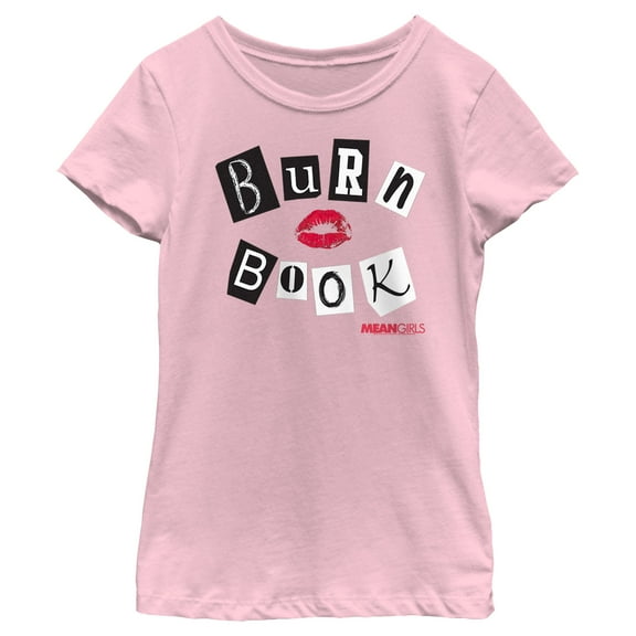 Girl's Mean Girls Burn Book Graphic Tee Light Pink Medium