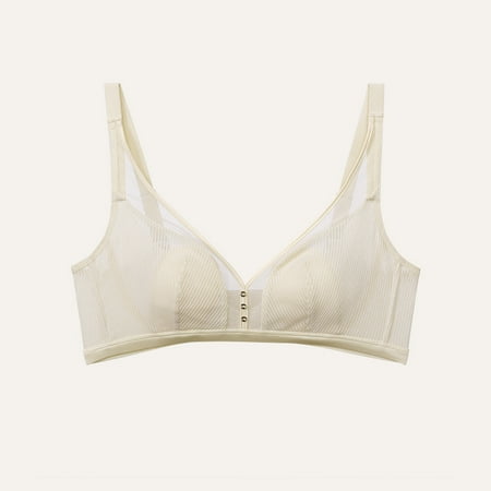 Summer super thin bra mesh sexy push up bra no steel ring modal cotton rabbit ear fixed Cup plus size minimizer bras for women