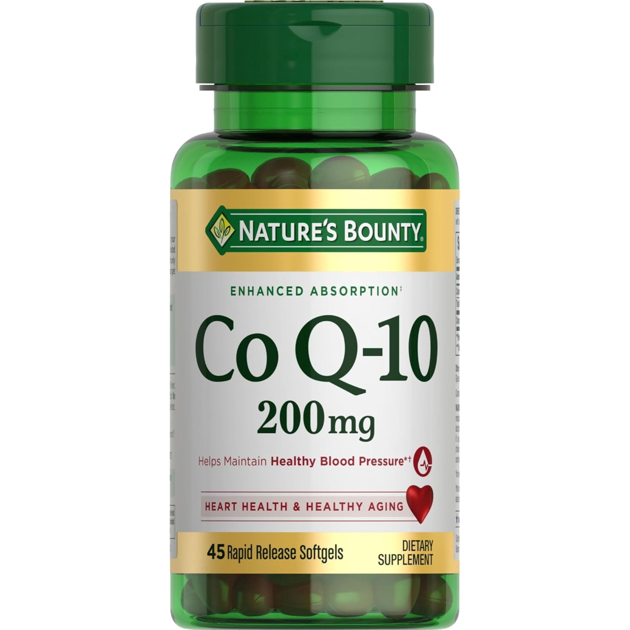 "4 Pack - Nature's Bounty Co Q-10 200 mg, 45 Softgels Each"