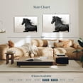 thumbnail image 4 of Elephant Stock Black Friesian Horse Wall Art - Horizontal Canvas Wall Art - Living Room Wall Decor - Animal Canvas - Gray And Black Decor - 45" x 30", 4 of 8